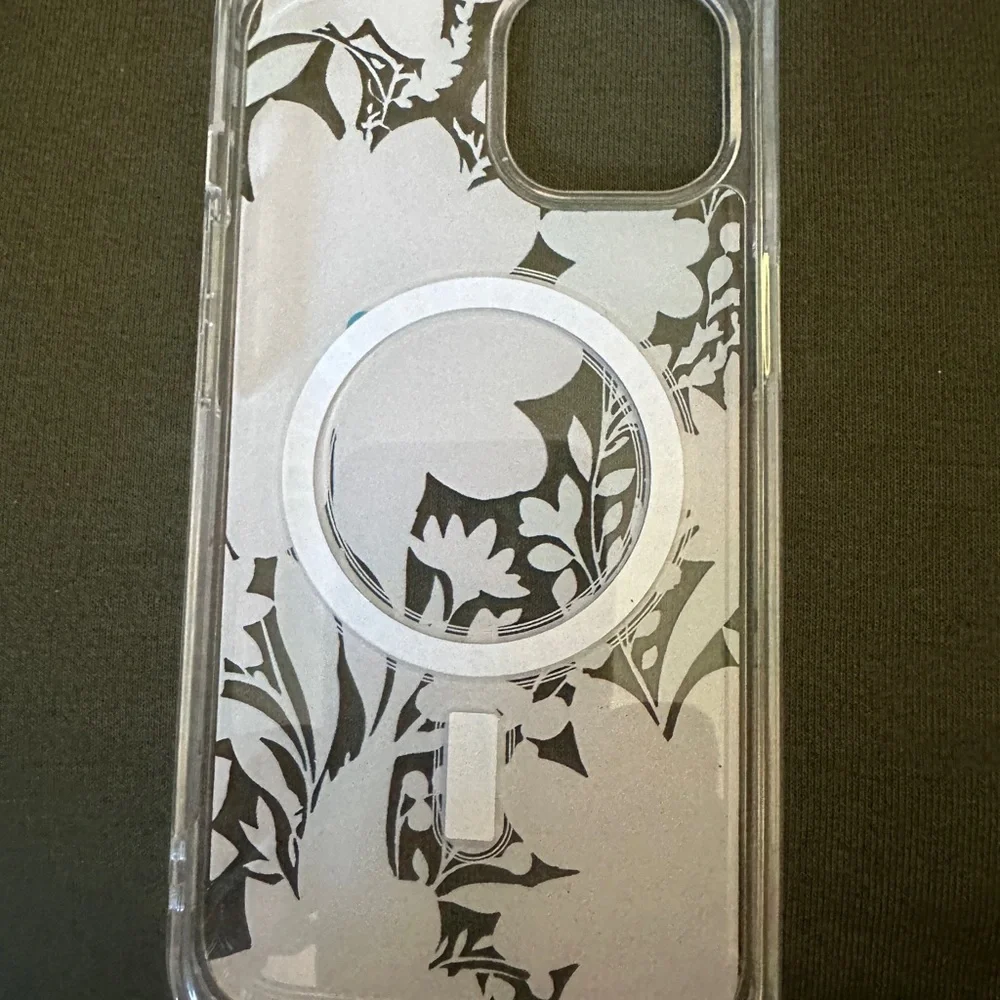 🦋 Floral IPHONE 14 Brand New Phone Case - Clear/Orange/ Green 🦋